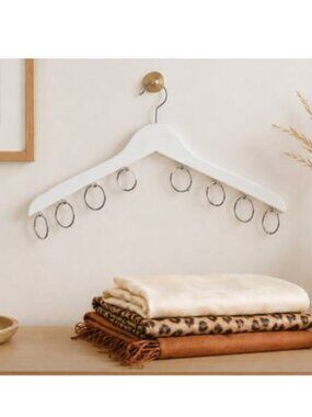 White Wooden Scarf Hanger